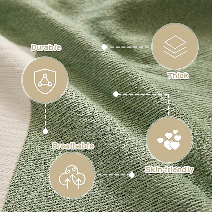 MEETSKY Green Couch Cover for Dogs Sofa Covers for Cushion Couch Sofa Chenille Sofa Slipcover Couch Covers for Sectional l Shaped Couch Pets Protector Furniture Covers, 91" x 134", Sage Geometry