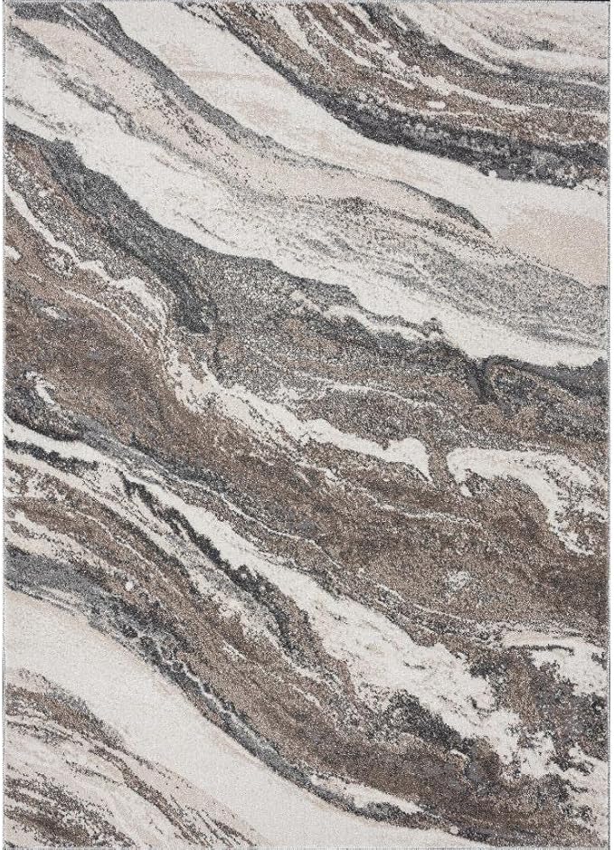 LUXE WEAVERS Lagos Collection 7983 Grey 2x3 Art Deco Area Rug