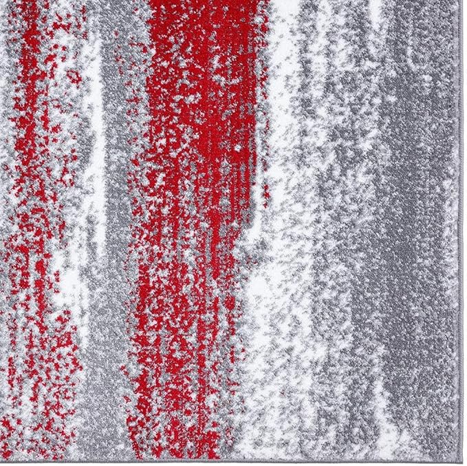 LUXE WEAVERS Modern Abstract Red 6x9 Area Rug
