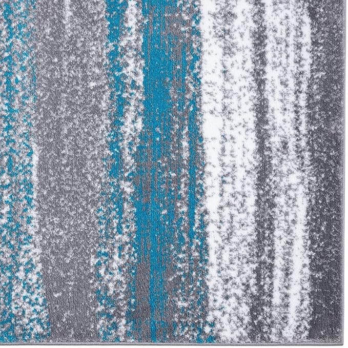LUXE WEAVERS Modern Abstract Turquoise 9x12 Area Rug