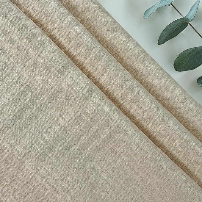 maxmill Tablecloth Weaved Texture Stain Resistant Waterproof, Wrinkle Resistant Washable Table Cloth, Fabric Table Cover for Dining Room, Indoor Outdoor Use, Rectangle 70 x 120 Inch, Natural
