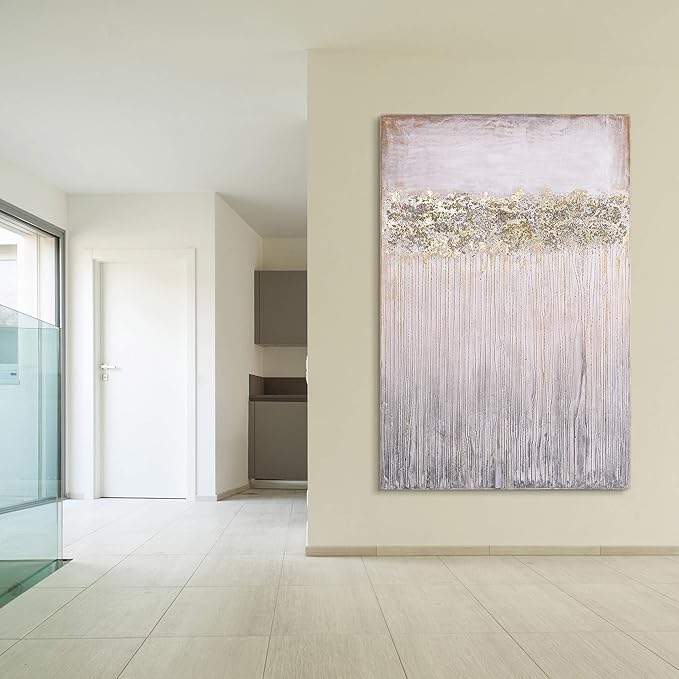 Empire Art Direct Abstract Wall Art Textured Hand Painted Canvas by Martin Edwards, Unframed, 60" x 40", Dust
