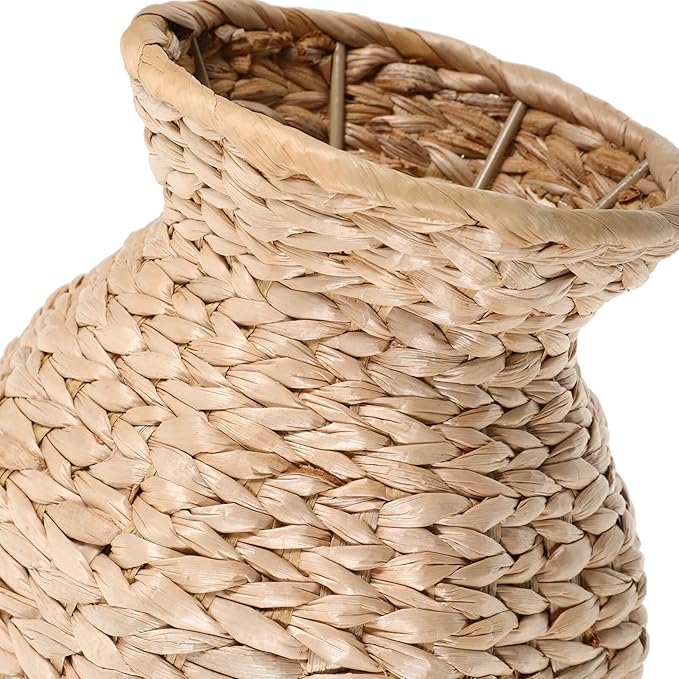 Alipis Rattan Vase Country Style Woven Plant Basket Rustic Vase Hand Woven Dried for Home Decoration