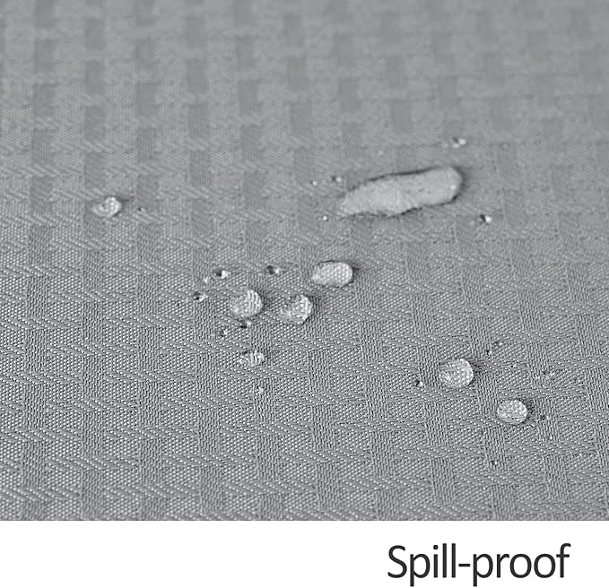 maxmill Square Jacquard Tablecloth Waterproof Spillproof Wrinkle Resistant Soft Weaved Design Table Cloth for Dinner and Party Washable Fabric Cover, Indoor Outdoor Use, 60 x 60 Inch, Light Grey