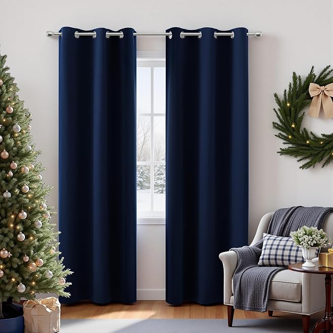 KOUFALL Boys Kids Small Curtains for 36 Inch Wide Window,Narrow and Long Thermal Insulated Light Blocking Heat Block Curtains for Living Room Bedroom,38 x 84 Inch Length 2 Panels