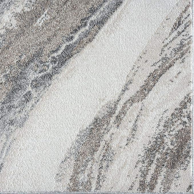 LUXE WEAVERS Lagos Collection 7983 Grey 2x7 Art Deco Area Rug
