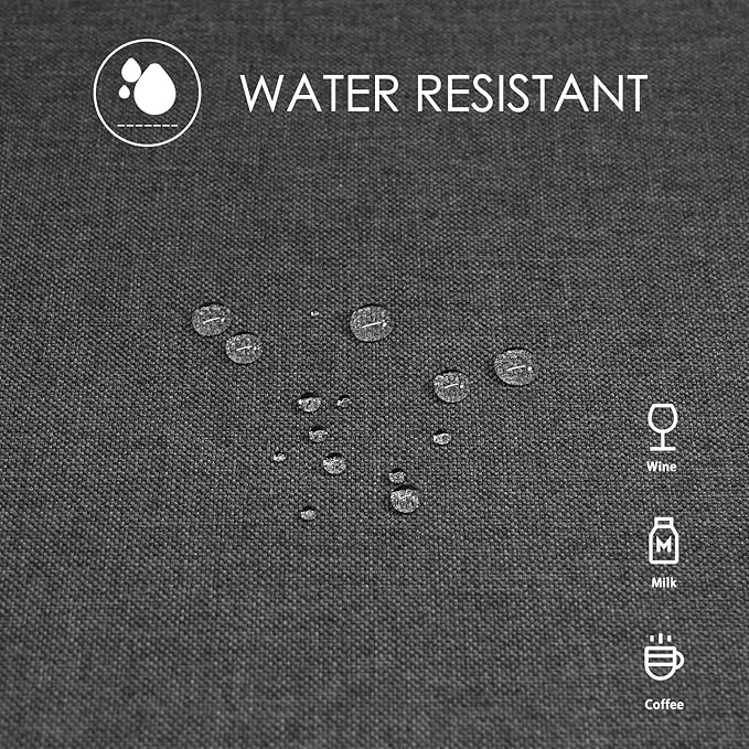 BALCONY & FALCON Table Cloth for 6ft Rectangle Tables – Waterproof, Wrinkle-Free Farmhouse Tablecloth for Dining, Kitchen, Wedding, Baby Shower, Holiday Gatherings (Dark Gray, 55" x 95")