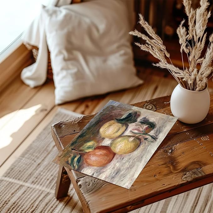 XOCUUI Vintage Still Life Wall Art, Fruit Pictures Farmhouse Home Decor, 8x10in No Frame Classical Farmhouse Fruit Lemons Orange Oil Paintings for Living Room, Kitchen, Dining Decor
