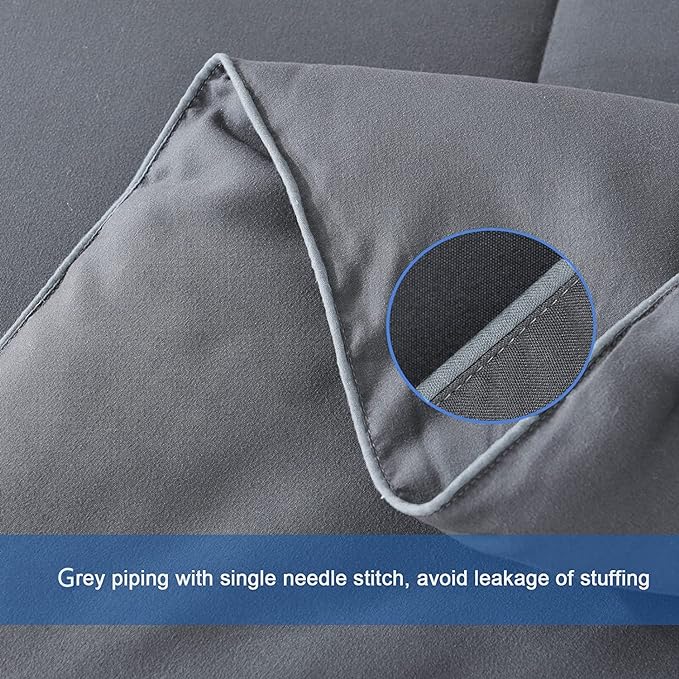 Cozynight Down Alternative Comforter-All Season Super King Plus Comforters Duvet Insert with Corner Tabs-Breathable-Diamond Stitched Reversible Gray Comforter 128x120 inches