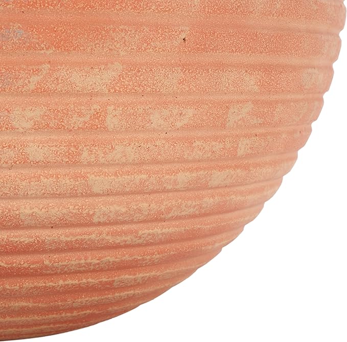 SAFAVIEH Outdoor Collection Mora Terracotta Finconstone Cement Round Planter Pot (Fully Assembled)