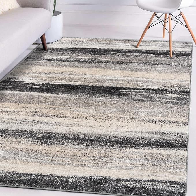 LUXE WEAVERS Tower Hill Abstract Gray 5x7 Area Rug