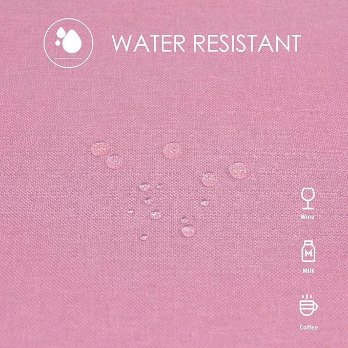 BALCONY & FALCON Table Cloth for 6ft Rectangle Tables – Waterproof Wrinkle-Free Farmhouse Tablecloth for Dining, Kitchen, Wedding, Valentine， Baby Shower & Holiday Gatherings (Pink, 55" x 95")
