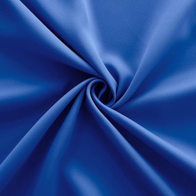 Royal Blue Curtains 96 Inches Long for Living Room Set of 2 Panels Thermal Insulated Room Darkening Grommet Blackout Noise Reducing Soundproof Room Divider Curtain for Kids Bedroom Girl 8FT Length