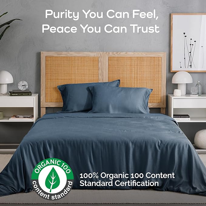 Duvet Cover Set - 100% Viscose Derived from Bamboo Duvet Cover Queen Size, 3 PC Luxury Cooling Duvet Cover for Hot Sleepers, Silky Buttery Soft Comforter Cover & 2 PC Queen Pillowcases, Storm