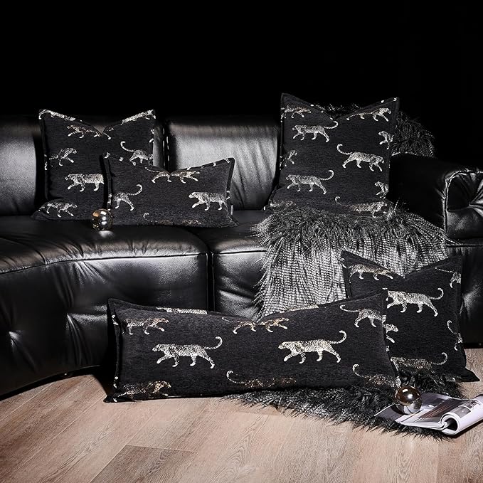 Double Sided Luxury Throw Pillow Cover 22x22 Inches - 100% Polyester Reversible Design with Invisible Zipper, Premium Stitching for Sofa Bedroom Home Decor