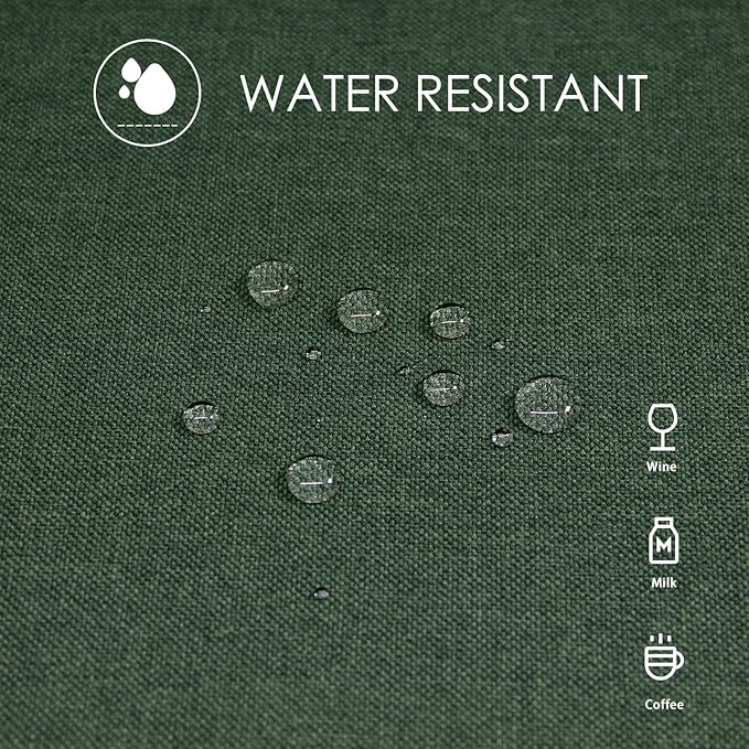 BALCONY & FALCON Table Cloth – Waterproof, Wrinkle Resistant & Washable Rectangle Tablecloth and Table Cover for Dining Room, Kitchen, Outdoor, Party & Birthday Use (Hunter Green, 57" x 85")