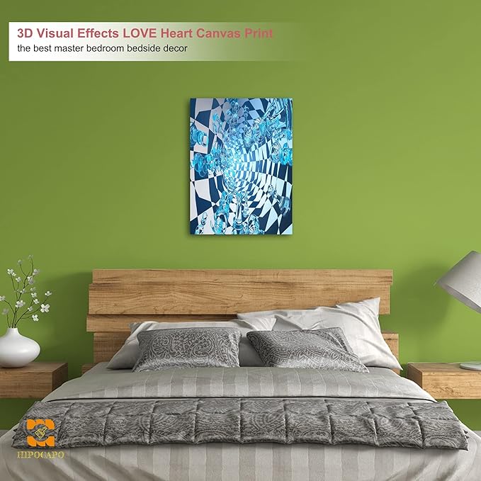 3D Effect Wall Art - 3D Metal Art Wall, Modern Abstract Tunnel Painting Picture Poster Prints for Bathroom, Framed Large Wall Art Pictures for bedroom wall decor 18”x24”x1Pcs
