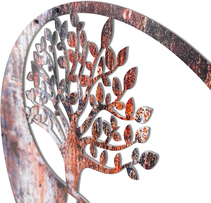Venovez Yin Yang Wall Decor (Wood-Metal) Tree of Life Wall Art, Yin Yang Decor, Metal Wall Decor, Interior Decoration, Wall Hangings