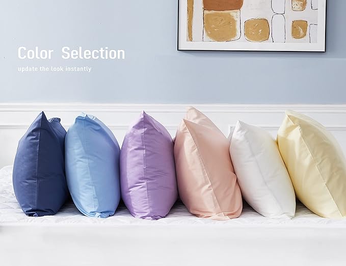 Sunflower Body Pillowcase 100% Cotton Long Pillow Cover/Case Envelope Closure 1 Pack, 21×54 inches Lavender, Soft and Breathable