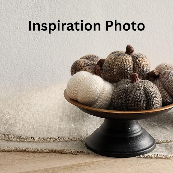 Your Heart's Content Mini Knit Pumpkins - Rustic Home Decor, Bowl Fillers, Shelf Decor Accents, Fall Wedding Decor, Cozy Home, Garland or Ornaments (Cobblestone 5)