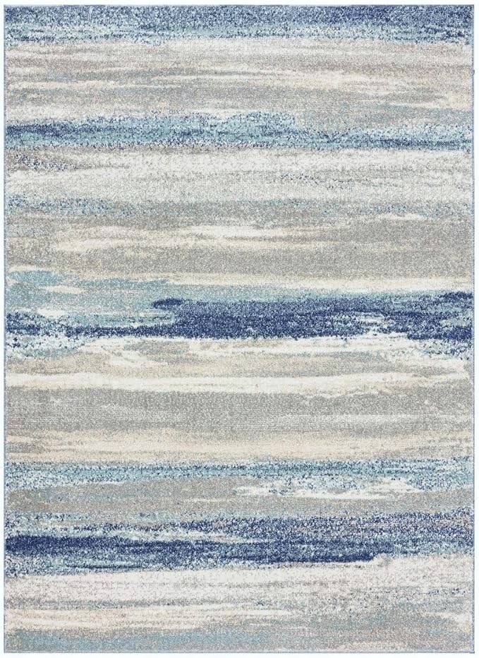 LUXE WEAVERS Tower Hill Abstract Blue 6x9 Area Rug