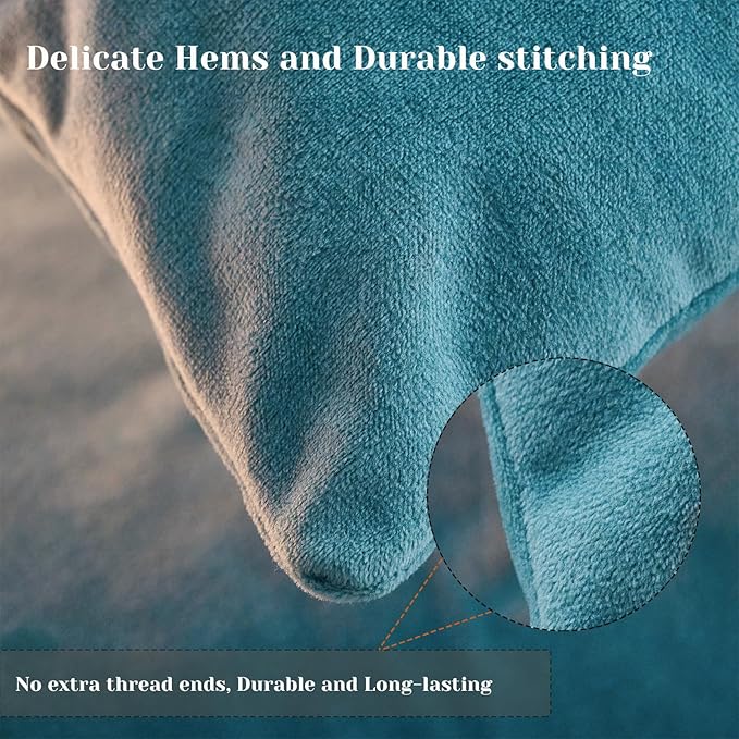 Velvet Comforter Set King Size, Blue Fluffy Velvet 3 Piece, Soft Breathable Luxury Winter Warm Bedding Sets, with 1 Cozy Comforter, 2 Pillow Shams (Teal)
