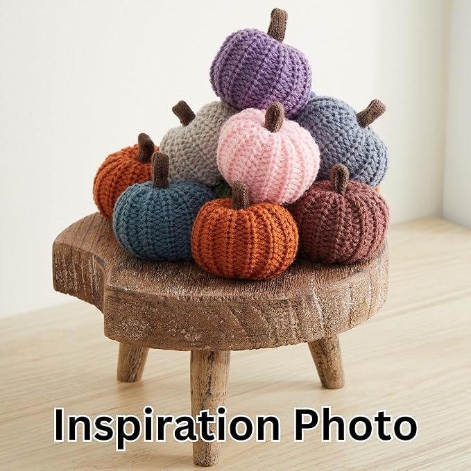 Mini Knit Pumpkins Set of 5, fall tiered tray decor, office bookshelf, Thanksgiving table setting, thoughtful gift, fall pumpkin spice, cozy vibe, for garland (Mini Earth Tone Set)
