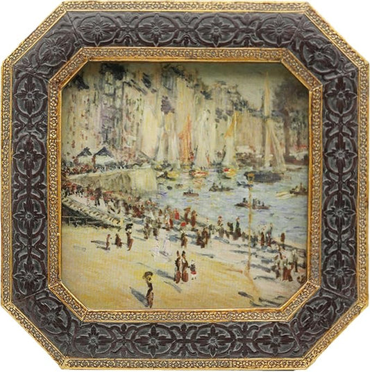 4x4 Small Vintage Picture Frame in Antique Bronze Gold - Square Gothic Ornate Photo Frame with Glass Front for Wall/Tabletop, Victorian Gallery Wall Decor,Photo Display，Gift Ideas