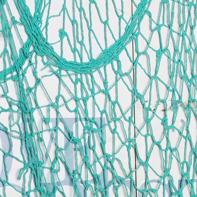 Nature Fish Net Wall Decoration with Shells, Ocean Themed Wall Hangings Fishing Net Party Decor for Pirate Party,Wedding,Photographing Decoration
