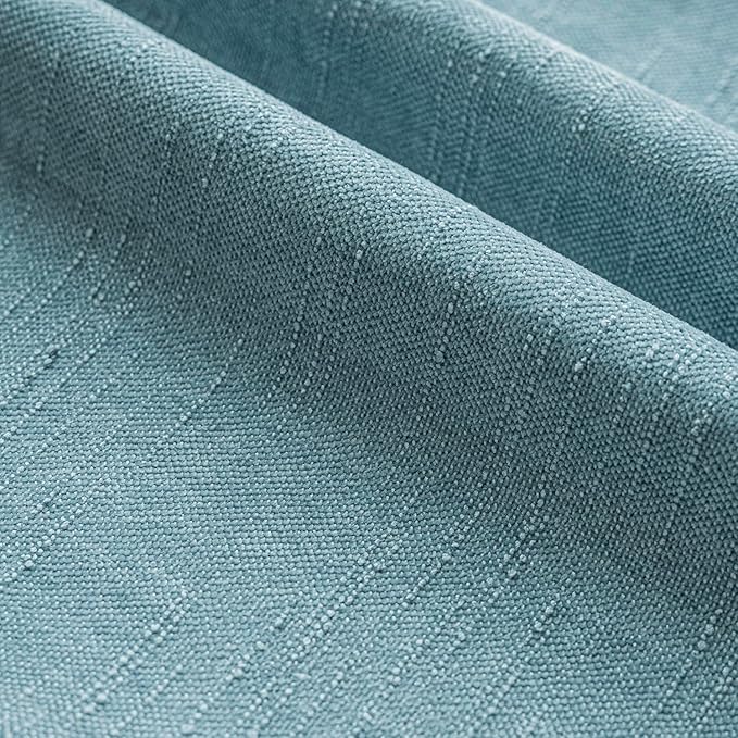 Foindtower Pack of 2 Textured Chenille Throw Decorative Pillow Covers Square Accent Solid Cushion Cover Neutral Farmhouse Pillow Case for Couch Sofa Bedroom Living Room 22x22 Inch,Light Blue