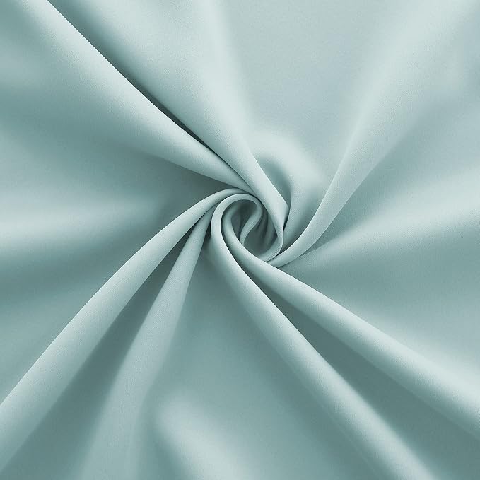 KOUFALL Nursery Curtains Boy Blackout, Thermal Insulated Curtains for Baby Room, Wide 52 x 63 Inch Length, Egg Blue Aqua Pool Green