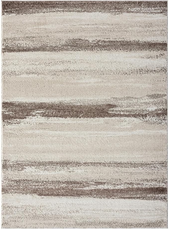 LUXE WEAVERS Rug Modern Area Rug Stain Resistant, Brown/Size 8x10