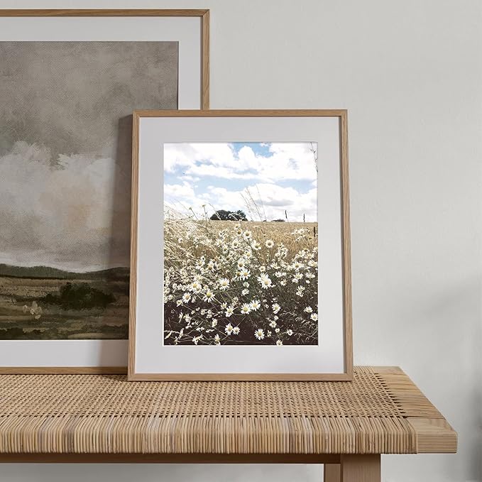 XOCUUI Wall Art for Living Room Landscape Canvas Wall Decor Meadow with Flowers Vintage Paintings Classical Wildflower Field Scene Boho Floral Pictures Decor Gifts for Bathroom Bedroom 8x10 Unframed