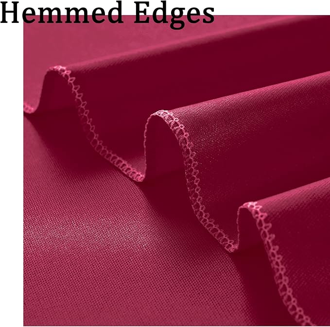 30ft x 10ft Maroon Backdrop Curtains for Parties, Polyester Burgundy Backdrop Drapes 6 Panels 5x10ft for Baby Shower Photography Birthday Parties Background