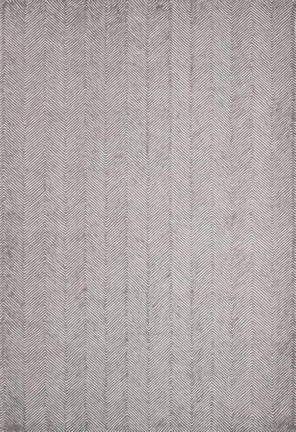 Modern Herringbone Chevron Collection Handcrafted Wool Area Rug - Durable, Zigzag Pattern, for High Traffic, Contemporary Design for Living Room, Bedroom, Dining Room Decor (Smoke Grey, 6' round)