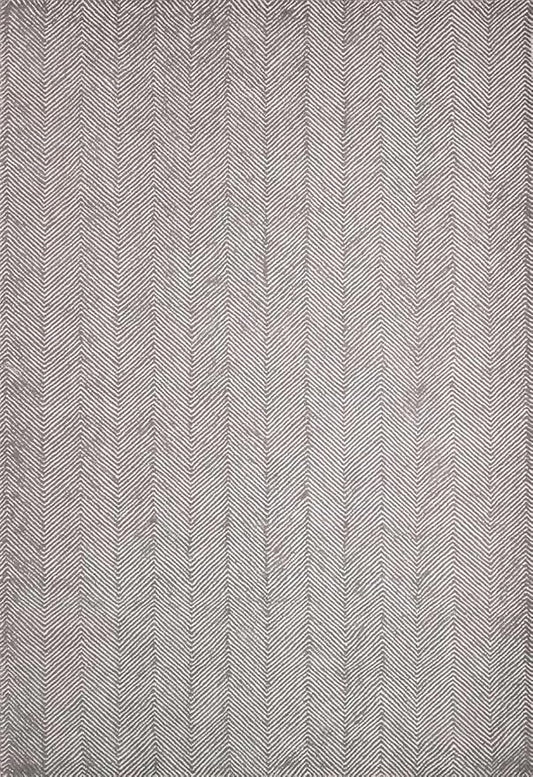 Modern Herringbone Chevron Collection Handcrafted Wool Area Rug - Durable, Zigzag Pattern, for High Traffic, Contemporary Design for Living Room, Bedroom, Dining Room Decor (Smoke Grey, 10' x 10')