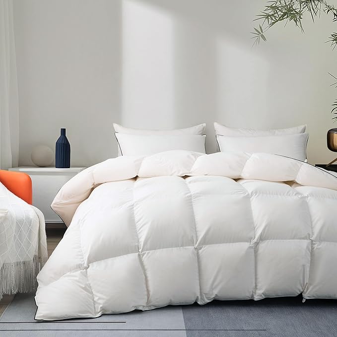 Luxury Down Fiber Comforter Oversized King Bed Comforter-Ultra-Soft & Cozy Hotel Collection Duvet Insert, Fluffy & Comfortable - Oversized King Size(120 ”X 98”)