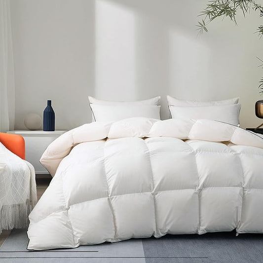 Luxury Down Fiber Comforter Oversized King Bed Comforter-Ultra-Soft & Cozy Hotel Collection Duvet Insert, Fluffy & Comfortable - Oversized King Size(120 ”X 98”)