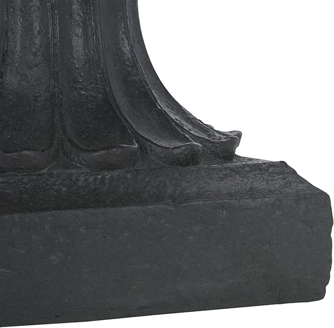 SAFAVIEH Outdoor Collection Paven Black Resin Traditional Antique Style Urn Planter Pot