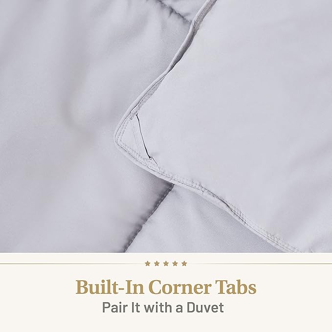 The Ultimate All Season Comforter Deal Hotel Luxury Down Alternative Comforter Duvet Insert with Tabs Machine Washable (California King Grey)