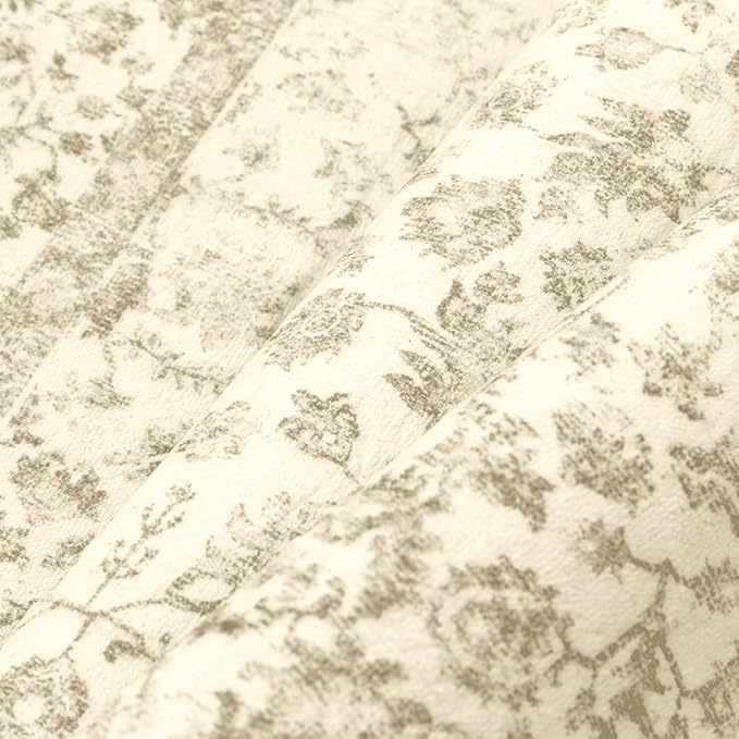 2x6 Brown Runner Rug Hallway Non Slip Kitchen Vintage Distressed Long Carpet Indoor Machine Washable Retro Floral Bedroom Accent Throw Rug for Office Laundry Bathroom Dining Living Room