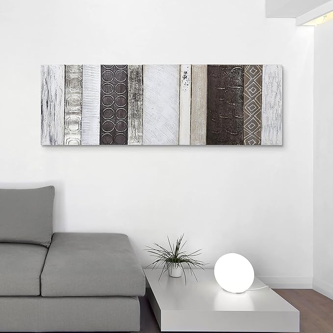 Empire Art Direct Abstract Wall Art Textured Hand Painted Canvas by Martin Edwards, Unframed, 60" x 20", Topographic