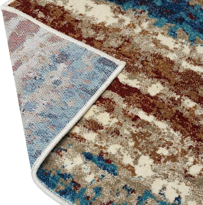 LUXE WEAVERS Lagos Collection 7501 Passion 5x7 Abstract Area Rug