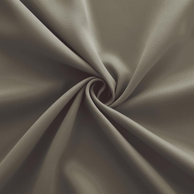 KOUFALL Taupe 52x96 Inches Long Blackout Curtains for Living Room