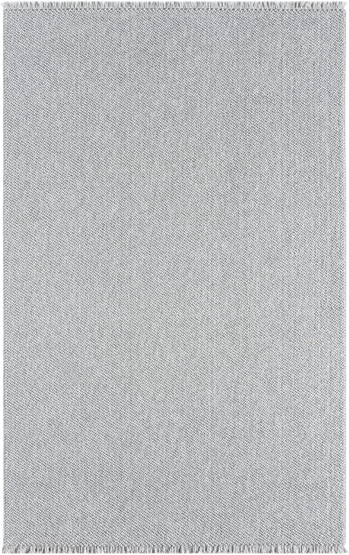 LUXE WEAVERS Solid Machine Woven Gray 8x10 Area Rug, Indoor Stain-Resistant Carpet