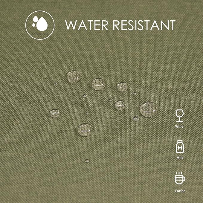 BALCONY & FALCON Table Cloth – Waterproof, Wrinkle Resistant & Washable Rectangle Tablecloth and Table Cover for Dining Room, Kitchen, Outdoor, Party & Birthday Use (Olive, 47" x 63")