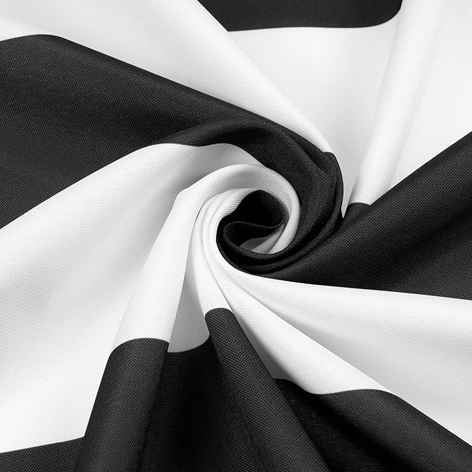 ASPMIZ Black and White Striped Tablecloth for Rectangle Tables, Geometric Stripe Waterproof Table Cloth for Kitchen Dining Room, Polyester Tablecloth Rectangle 60” x 84”
