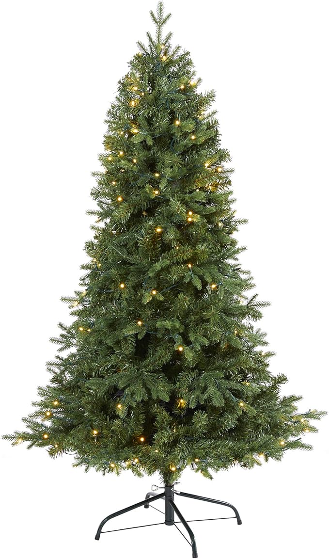 Nearly Natural 5ft. Vermont Fir Artificial Christmas Tree with 150 Clear LED Lights