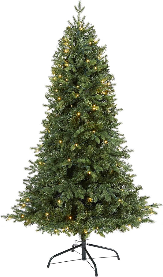 Nearly Natural 5ft. Vermont Fir Artificial Christmas Tree with 150 Clear LED Lights