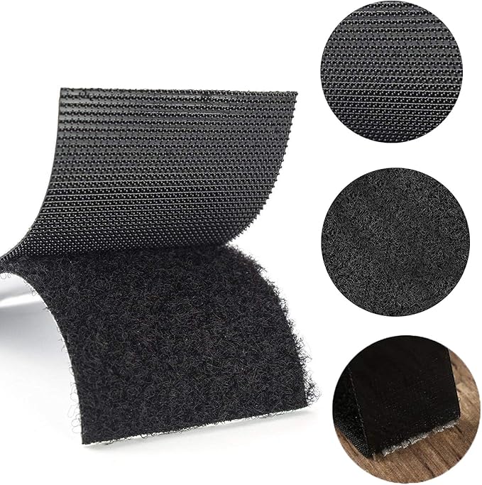 5CM (1.9 Inch) Wide 4 M Long Industrial Strength Hook and Loop Tape with Adhesive Nylon Fabric Fastener for Couch Cushions, Guitar Pedal and Crafts Projects